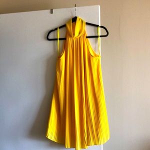 Adorable high neck yellow mini dress!